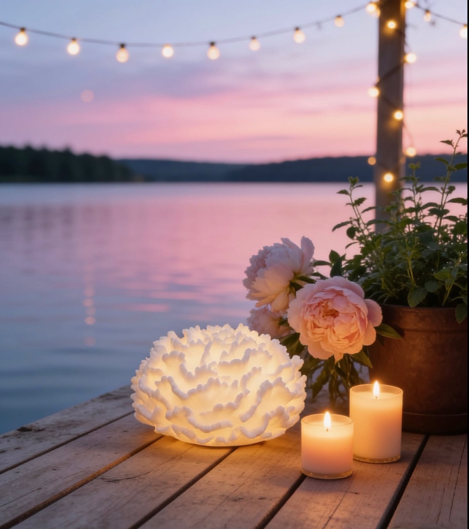Outdoor decoration - Coral - 28.5x16.5 cm - Battery operated