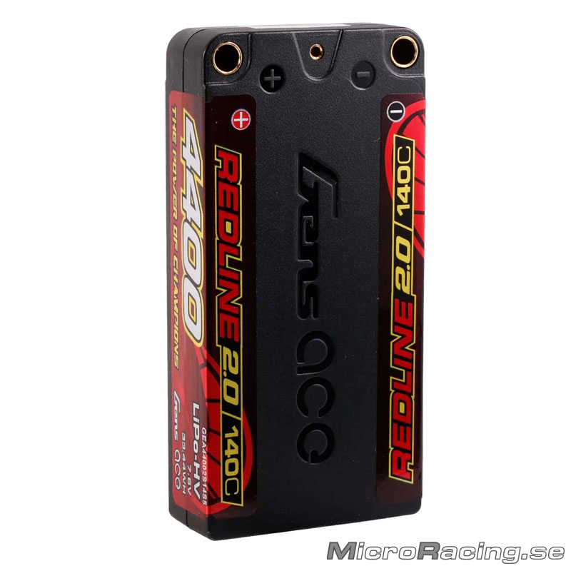 GENS ACE - Battery LiPo, Redline 2.0, Shorty,  2S 140C, 7.6V/4400mAh - 4