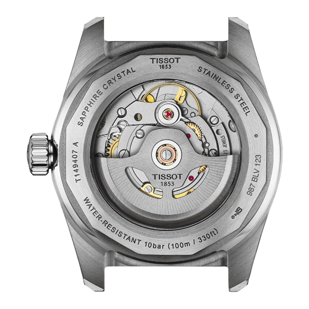 T149.407.11.041.00 Tissot PR 516 Powermatic 80 blå och svart baksida