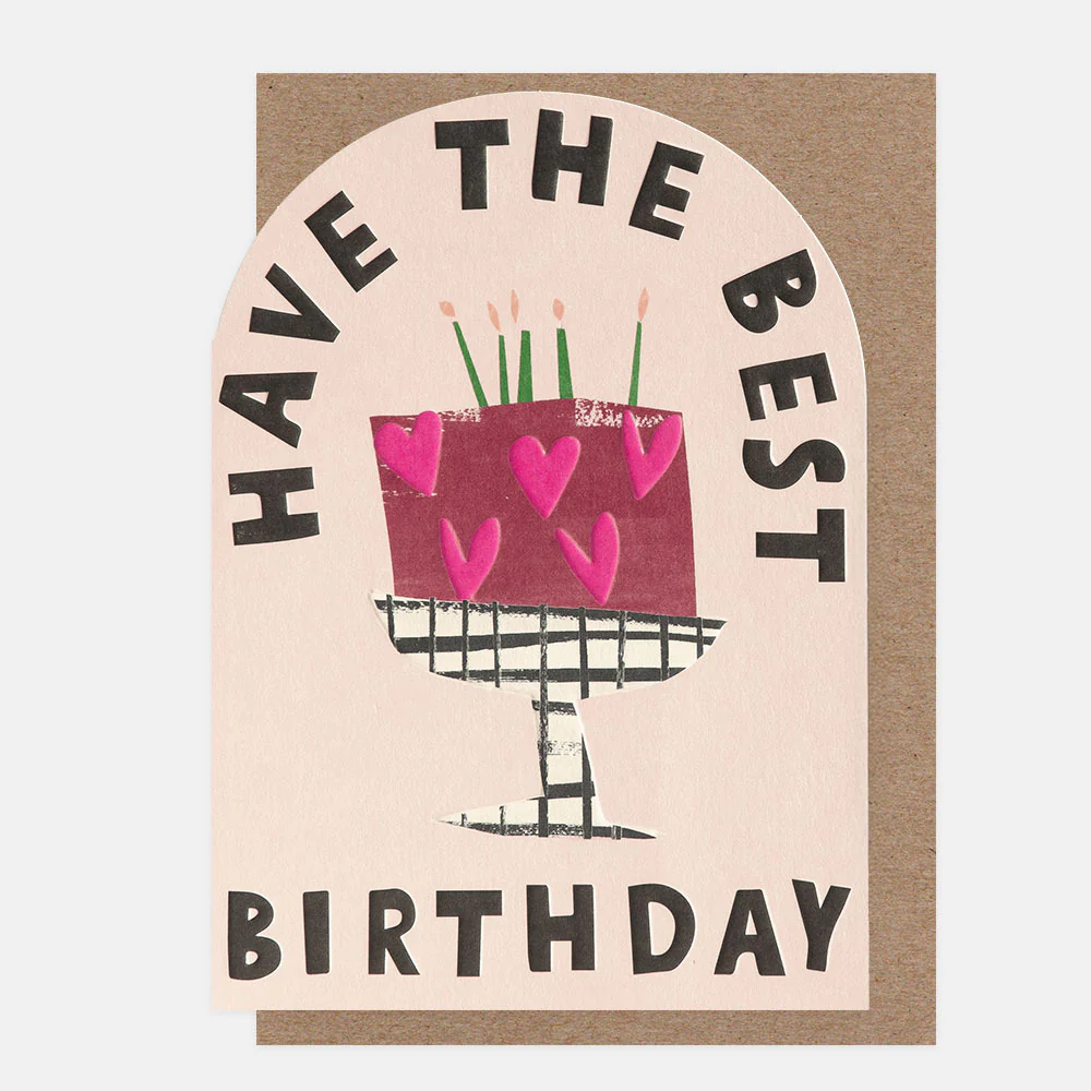 Have The Best Birthday Cake With Hearts, Greeting Card