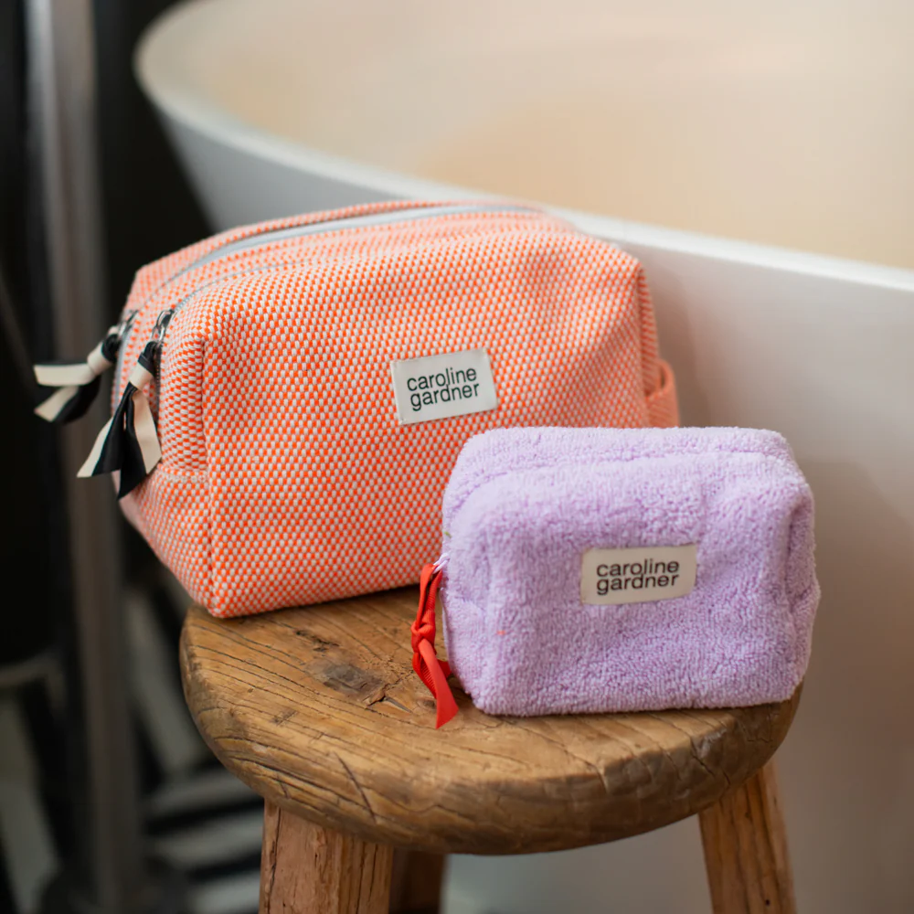 Orange Woven Large Travel Washbag - 6