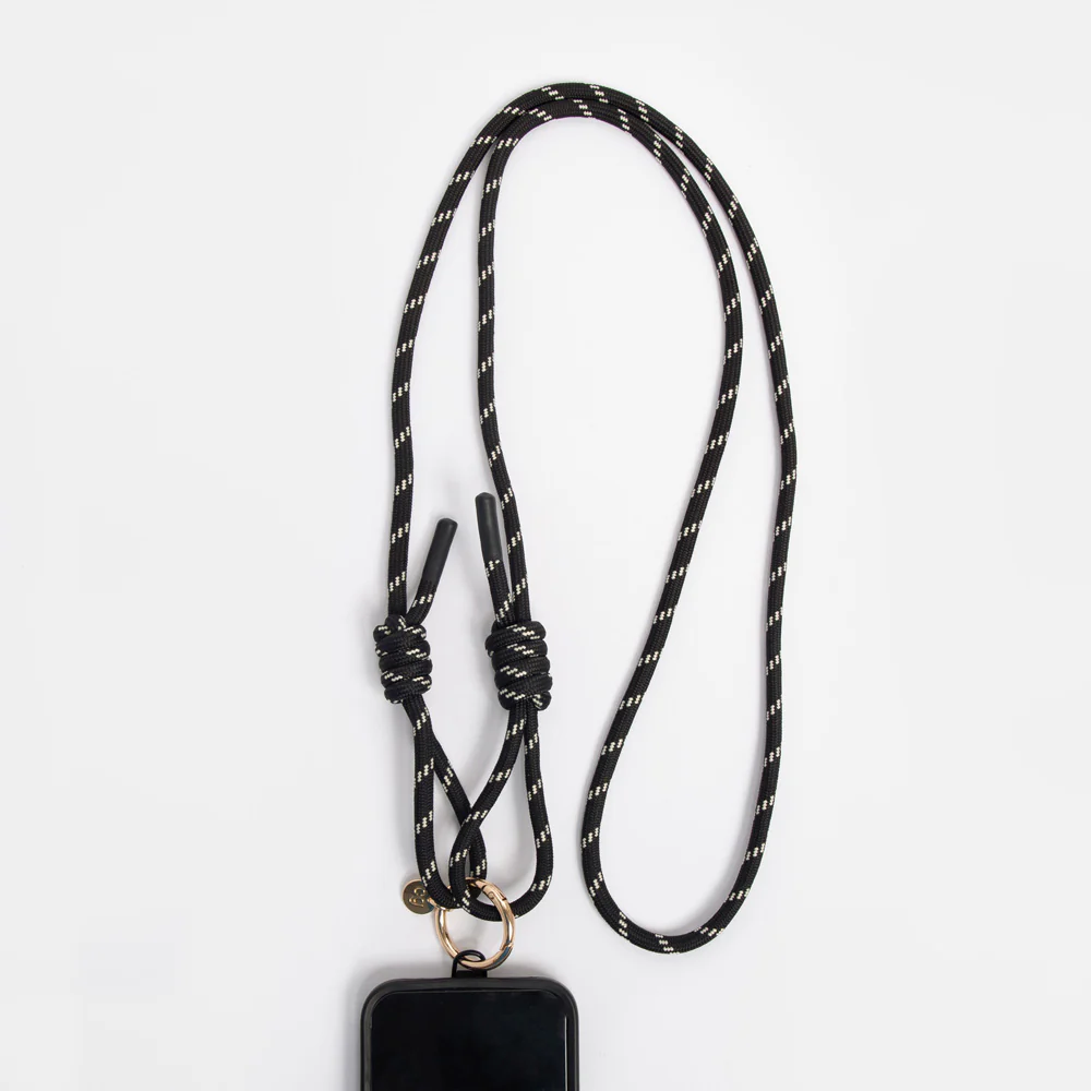 Black Cord Long Phone Strap - 2