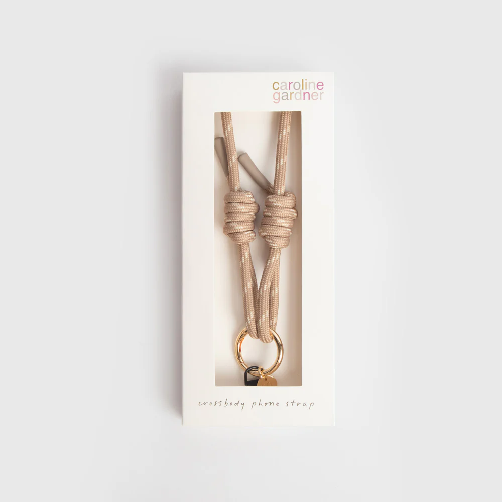 Taupe Cord Long Phone Strap