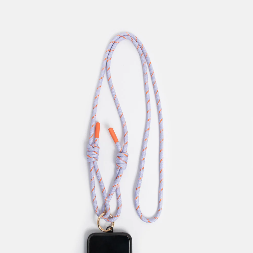 Lilac/Orange Cord Long Phone Strap