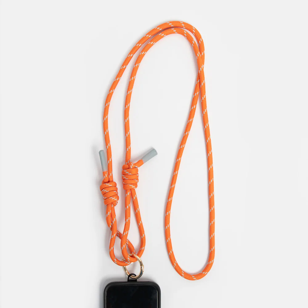 Orange/Duck-Egg Cord Long Phone Strap - 2