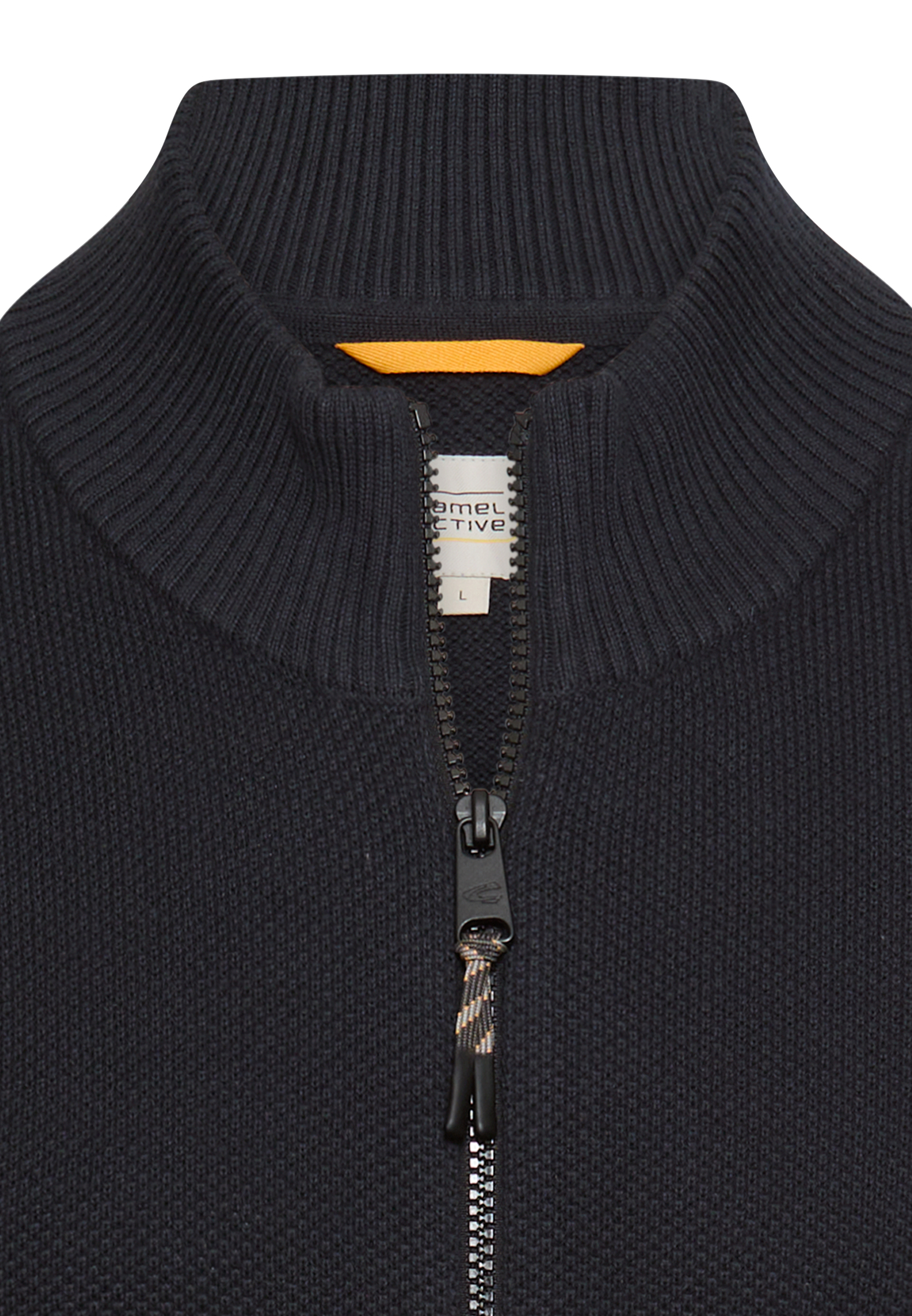 Cardigan med dragkedja, blå från camel active,  - 5