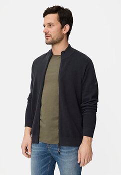 Cardigan med dragkedja, blå från camel active, 