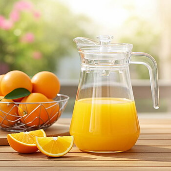 Bringare / Tillbringare i glas 1,2 Liter med transparent plastlock