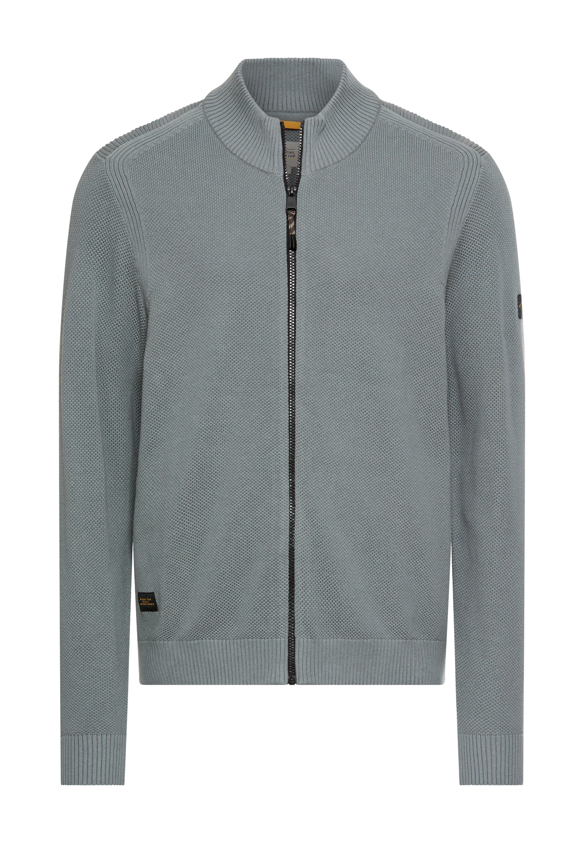 Cardigan med dragkedja, grå från camel active,  - 2
