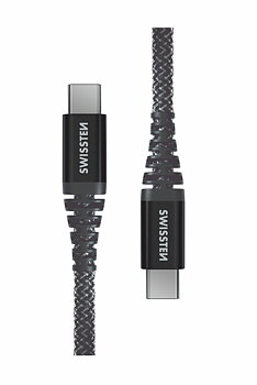 Swissten Aramid USB-C till USB-C 1,5m