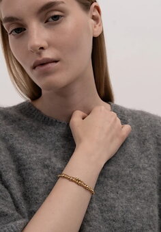 Armband Förgylld Météorite 3 kulor