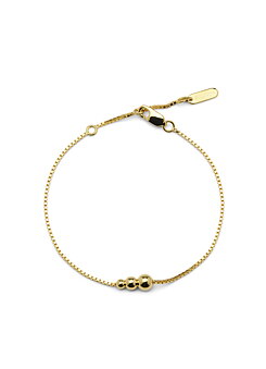 Armband Förgylld Météorite 3 kulor