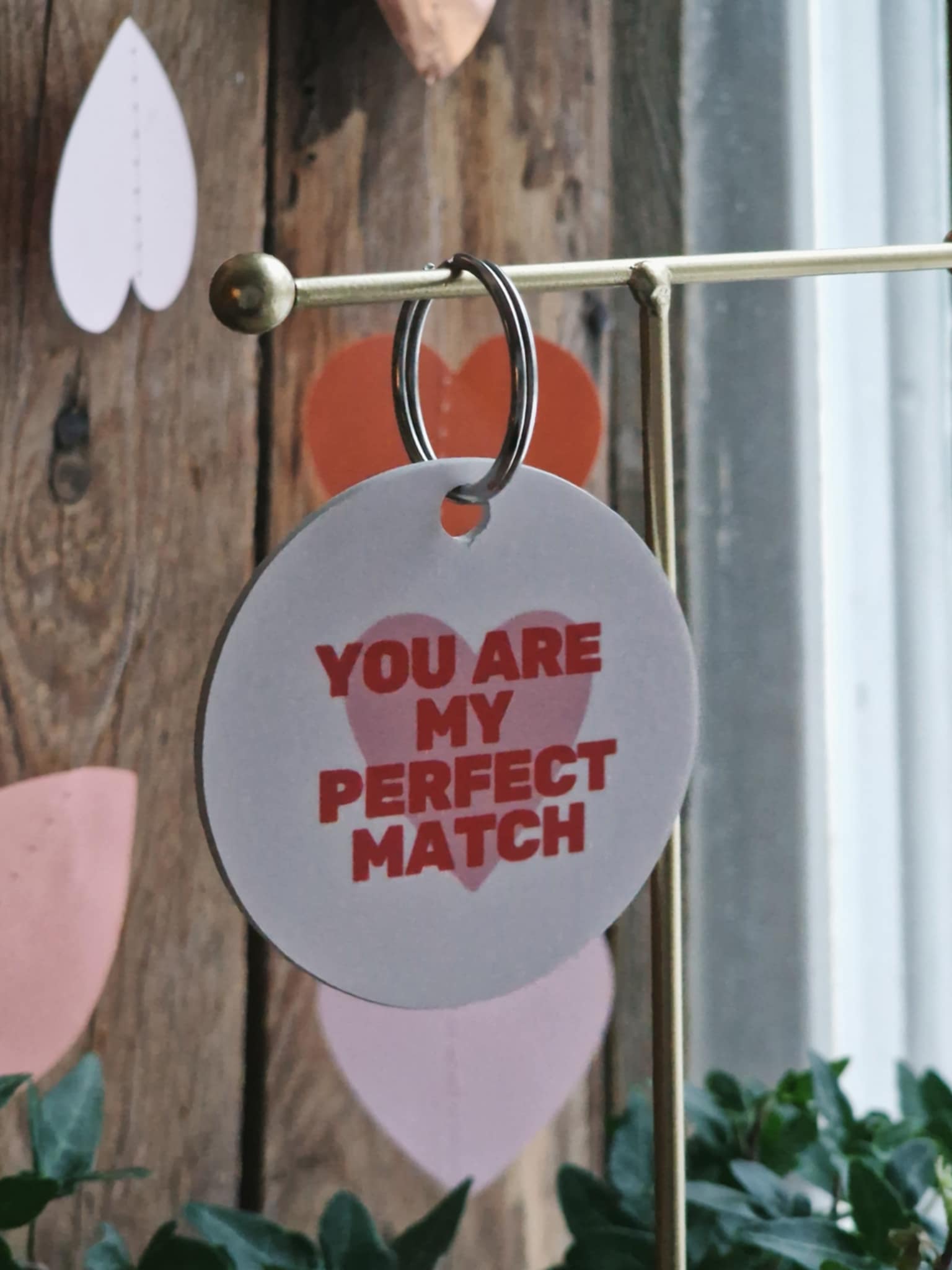 Nyckelring  "You are my perfect match"