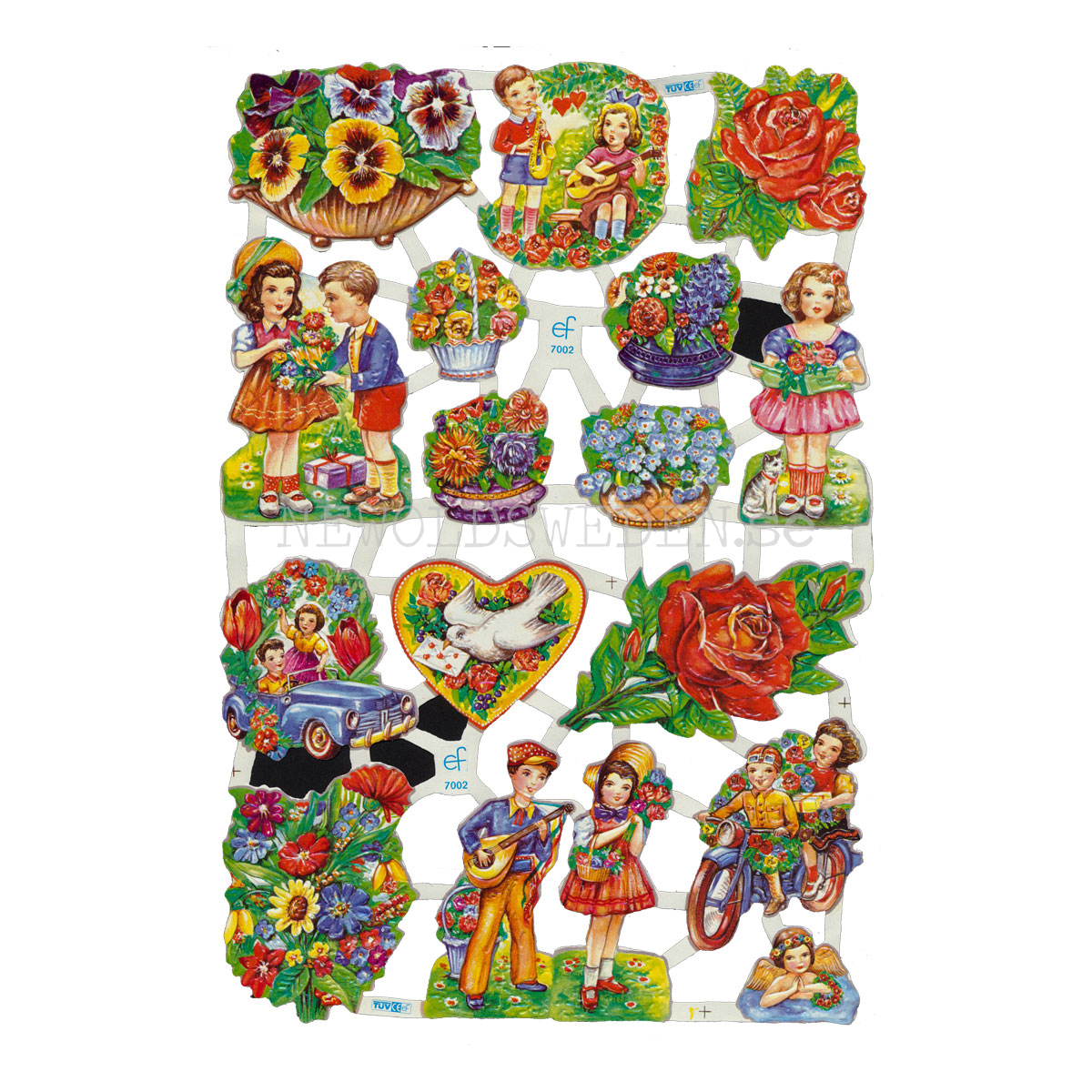 Blommor & Barn 16 x 23.5 cm - Bokmärke © Ernst Freihoff 7002 - 3