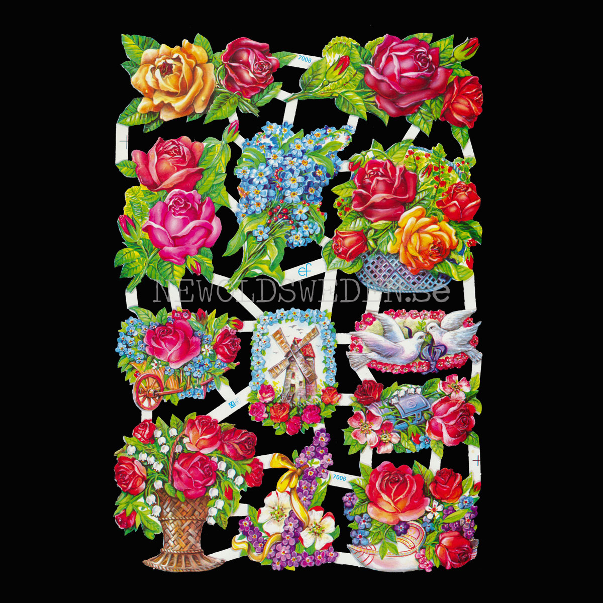 Blommor 16 x 23.5 cm - Bokmärke © Ernst Freihoff 7006
