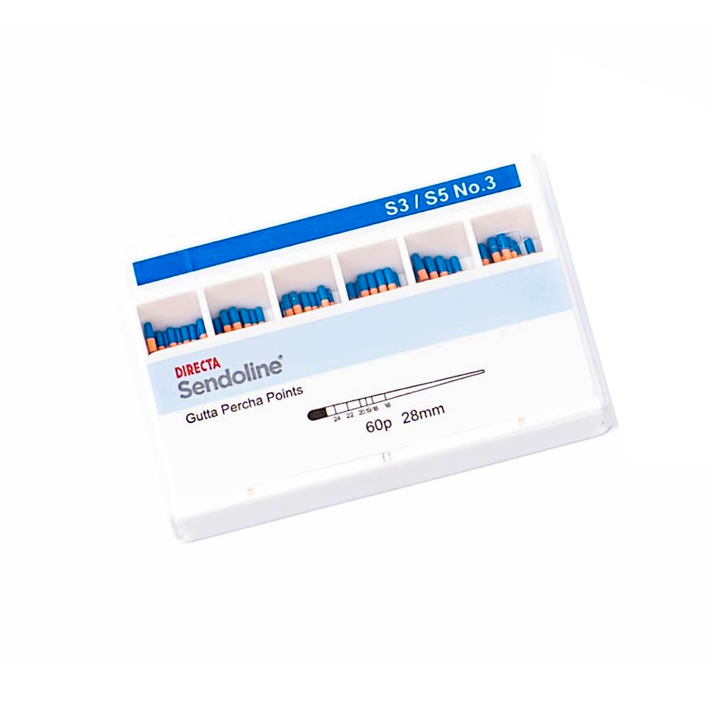 Sendoline® S3/S5 Guttaperkaspetsar nr 3, 60st.