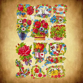 Blommor 16 x 23.5 cm - Bokmärke © Ernst Freihoff 7008