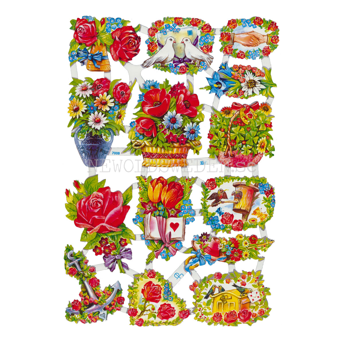 Blommor 16 x 23.5 cm - Bokmärke © Ernst Freihoff 7008 - 3