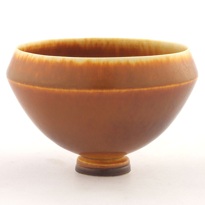 Berndt Friberg (1960s) Unique Brown Haresfur Bowl 9 cm