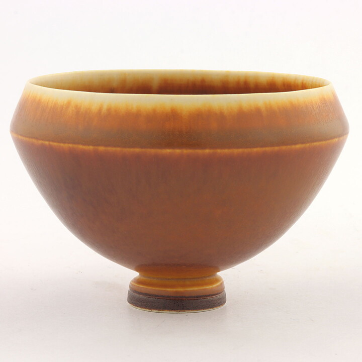Berndt Friberg (1960s) Unique Brown Haresfur Bowl 9 cm