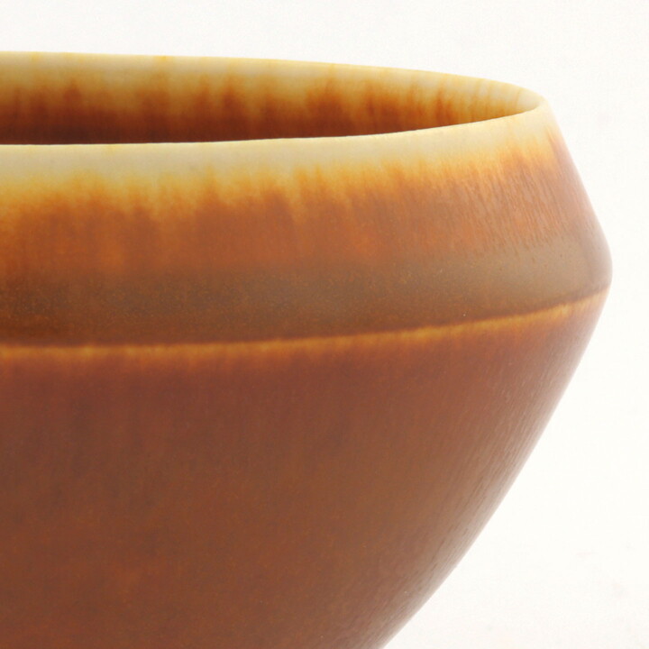 Berndt Friberg (1960s) Unique Brown Haresfur Bowl 9 cm