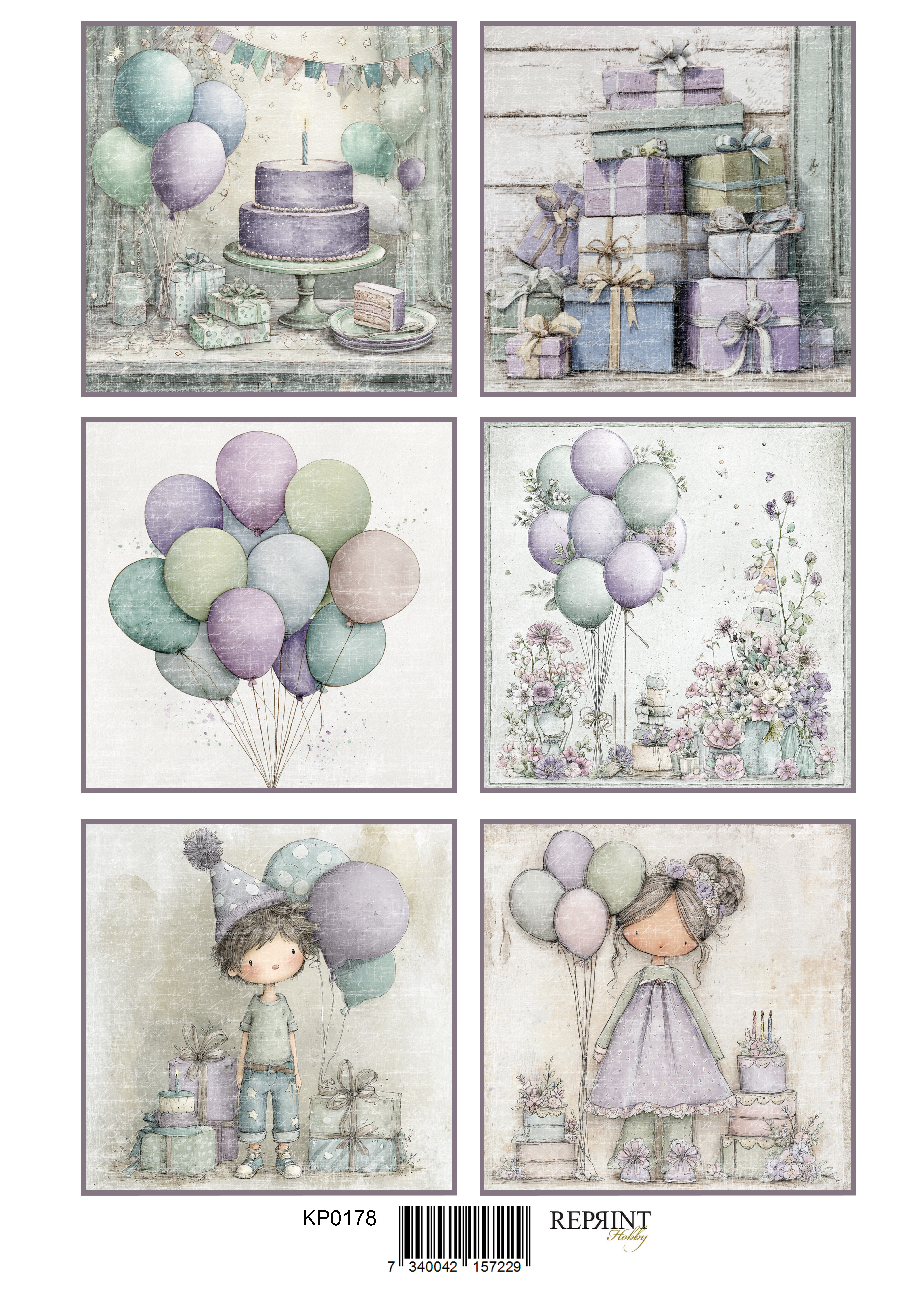Papper Klippark -  Timeless  Party-  A4