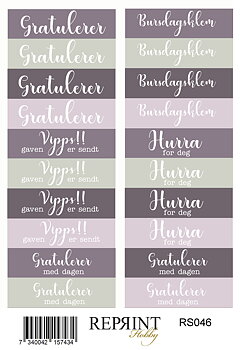 Stickers Reprint - Timeless  Norsk text-  11x16 cm