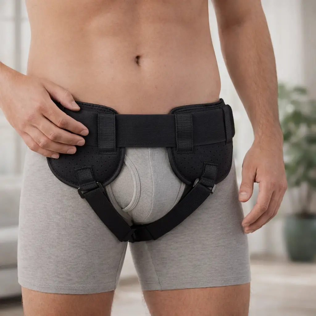 Lyskebrokkbelte med doble puter - 2