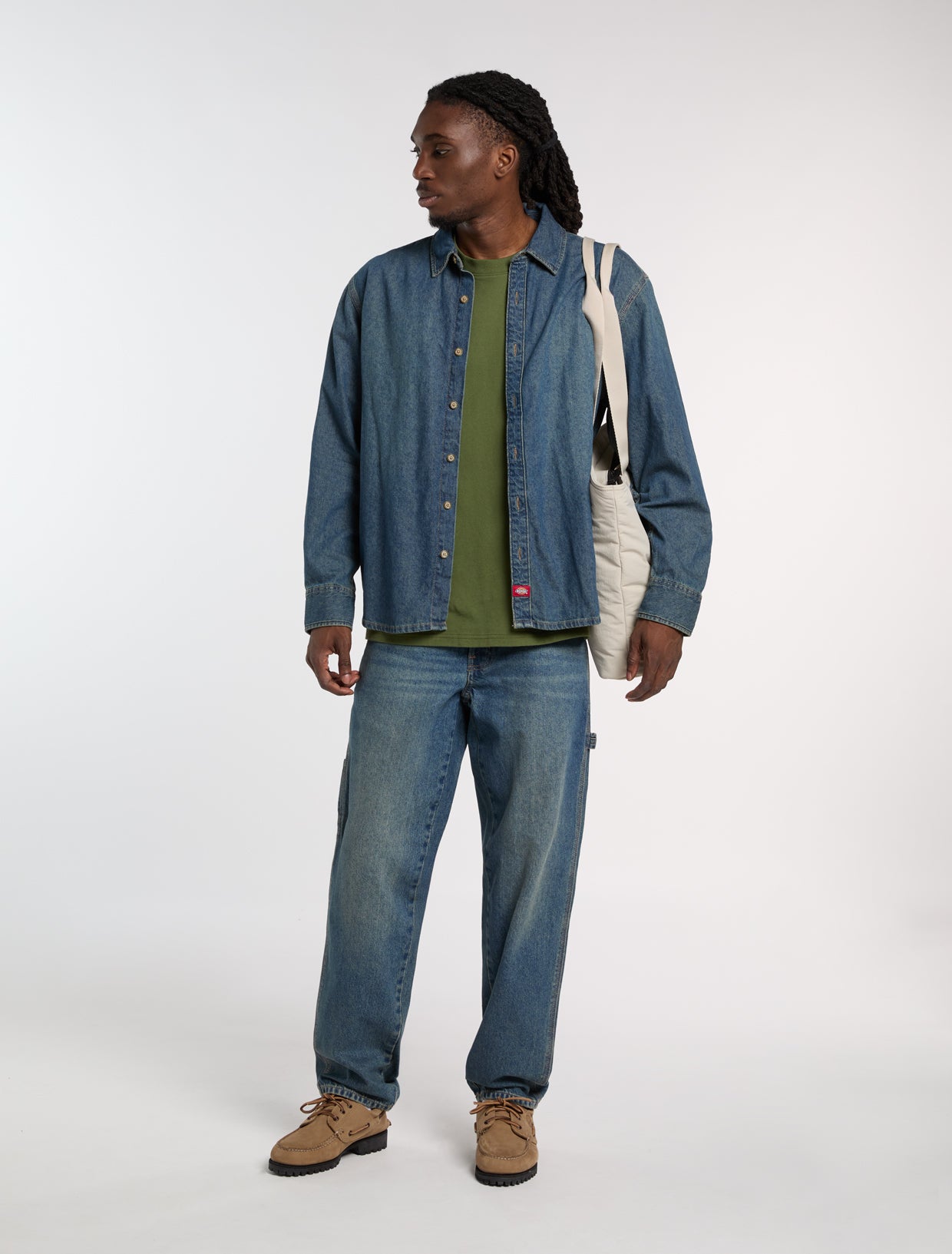 Tunn jeansskjorta blå  - 3