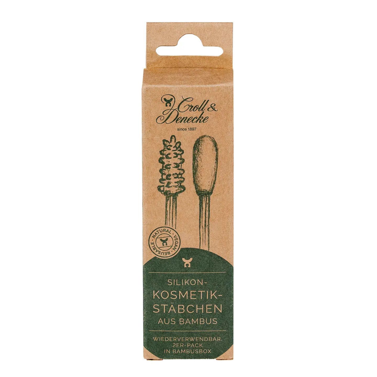 Croll & Denecke Silicone Cosmetic Swab Set Bambu - 4