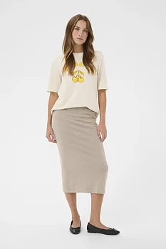 Saint Tropez Mila Skirt greige Melange