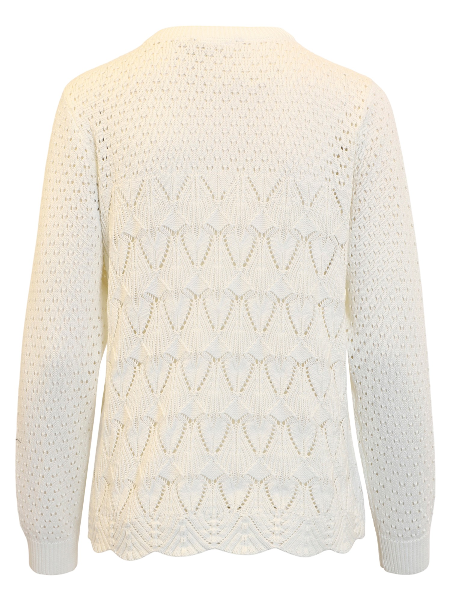 Mönsterstickad Pullover - Offwhite -  Signature - 3