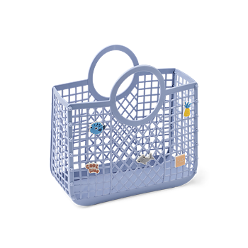 Samantha Basket With Charms Dusty lavender