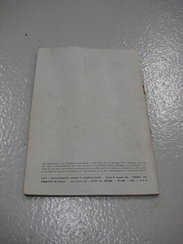 Owners manual Fiat 1300/1500