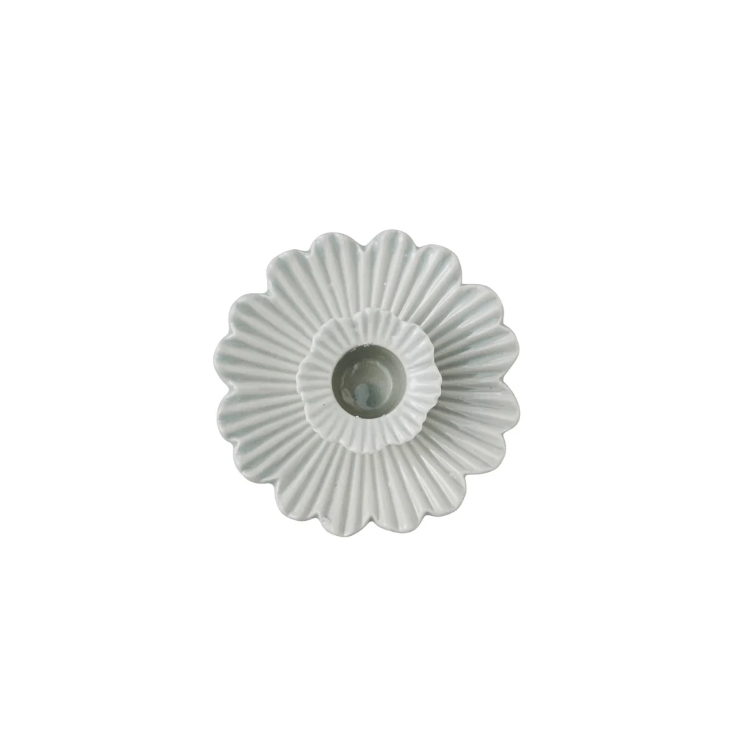 Dehmira Ljusstake flower Sage Green - 3