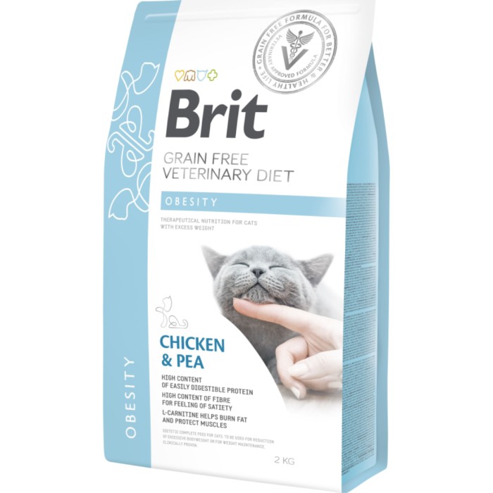 Brit Veterinary Diet Grain Free Cat Obesity 2 kg