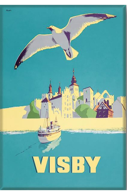 AFFISCH  VISBY FRÅN HAVET