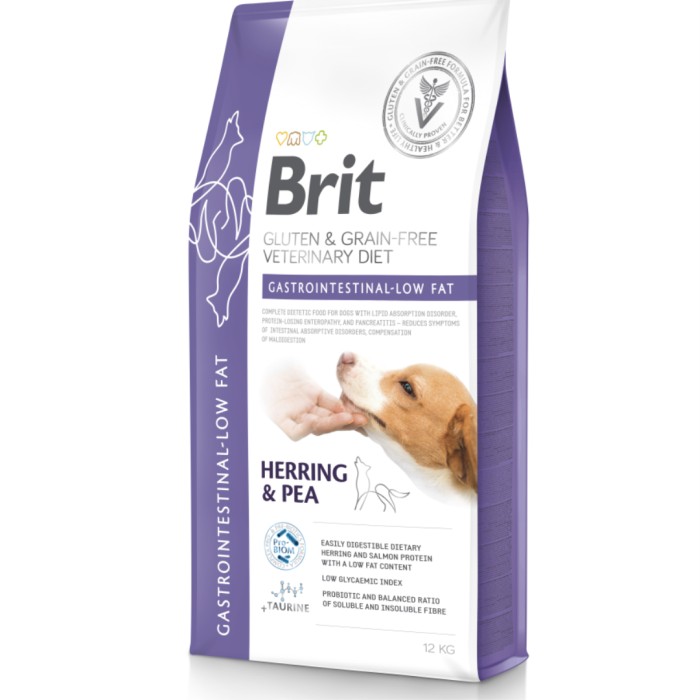 Brit Vet Diet Grain Free Dog Gastrointestinal-Low fat 12 kg