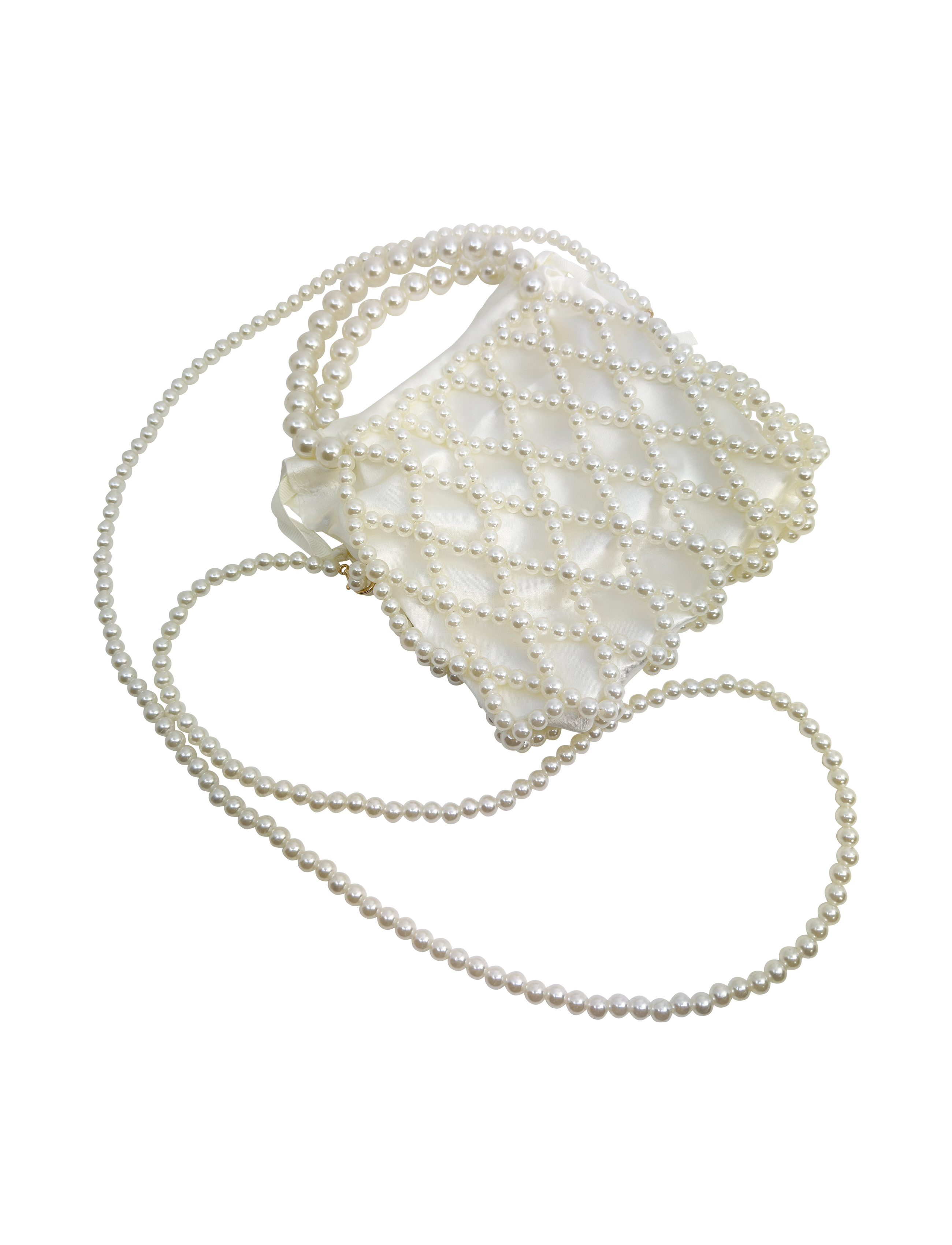 DECORE POUCH CLUTCH PEARL WHITE
