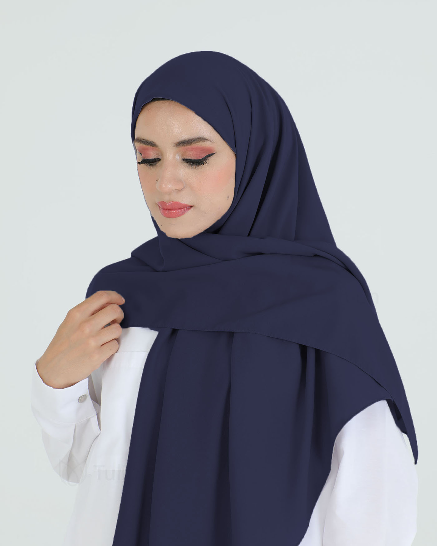 Hijab - Square Medina Lyx Chiffon 120 cm - Midnight Blue