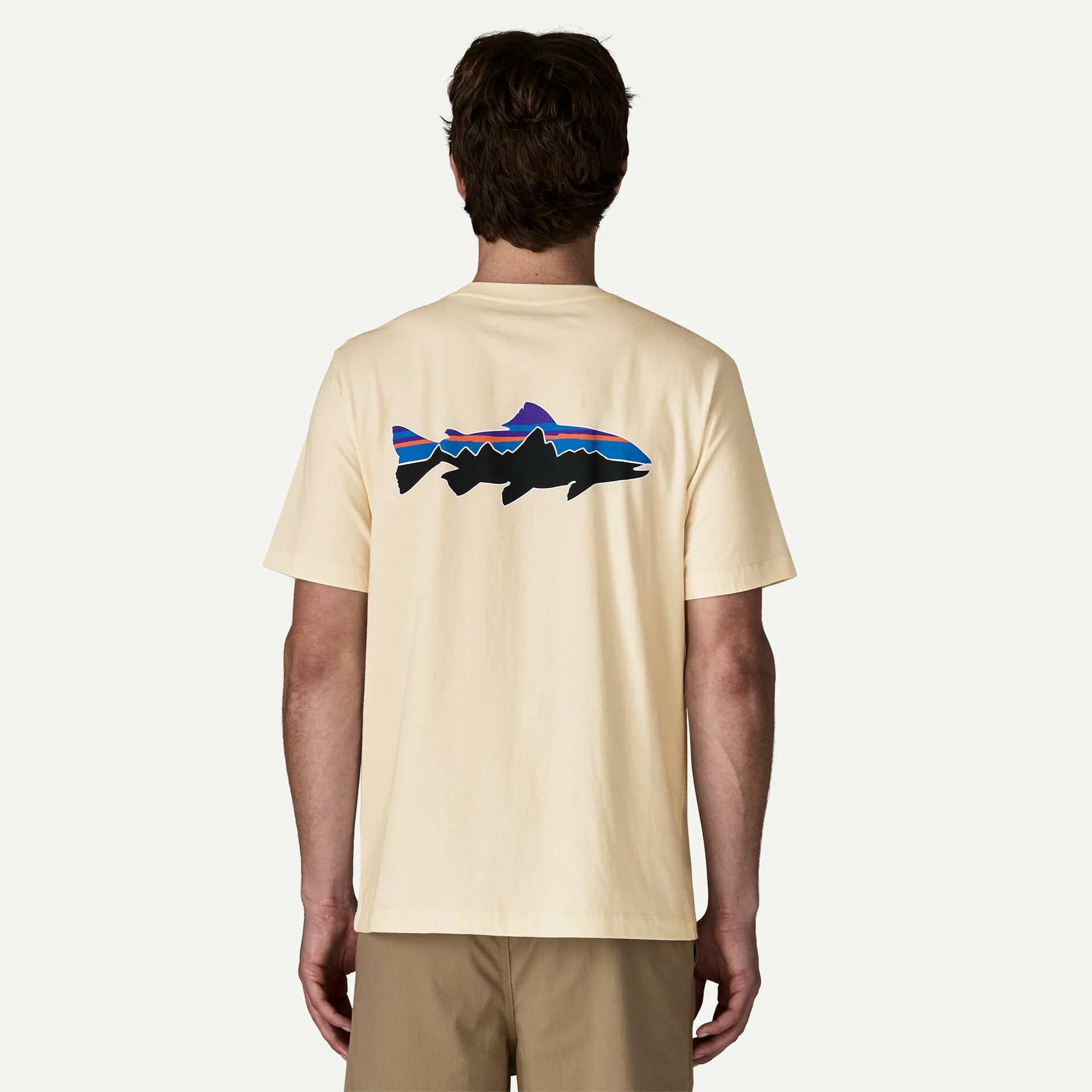 Patagonia Fitz Roy Trout T-Shirt - Undyed Natural - 4