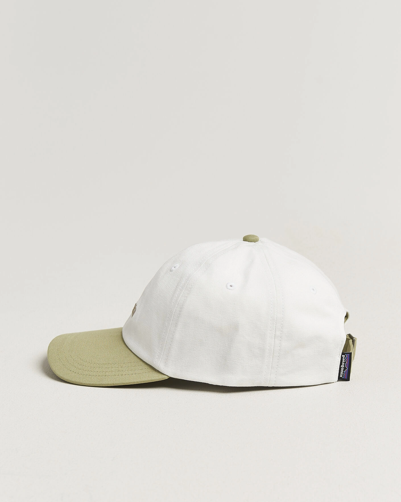 Patagonia Fitz Roy Icon Trad Cap - Text Logo: Birch White w/Gumtree Green - 2