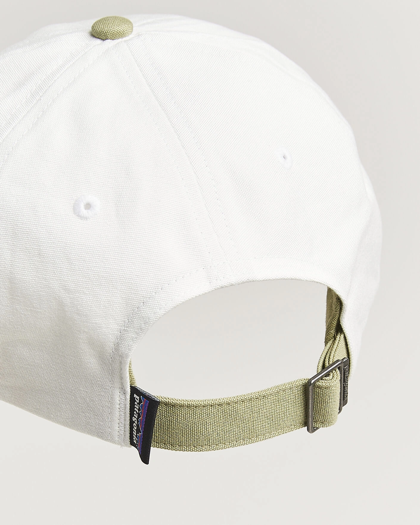 Patagonia Fitz Roy Icon Trad Cap - Text Logo: Birch White w/Gumtree Green - 3