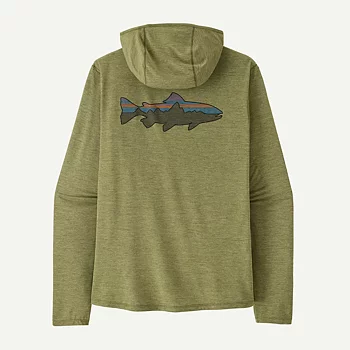Patagonia Cap Cool Sun Hoody - Fitz Roy Trout - Caper Green - Buckhorn Green X