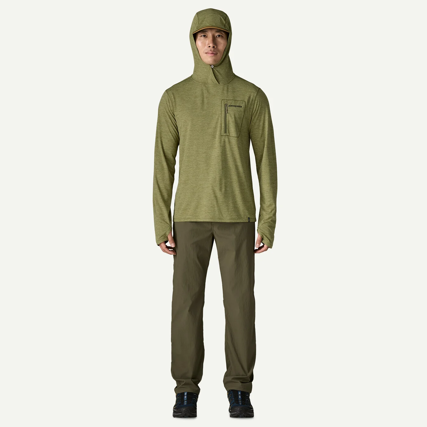 Patagonia Cap Cool Sun Hoody - Fitz Roy Trout - Caper Green - Buckhorn Green X - 5