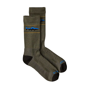 Patagonia Merino Wool Blend Crew Socks - Mountain Trout: Basin Green