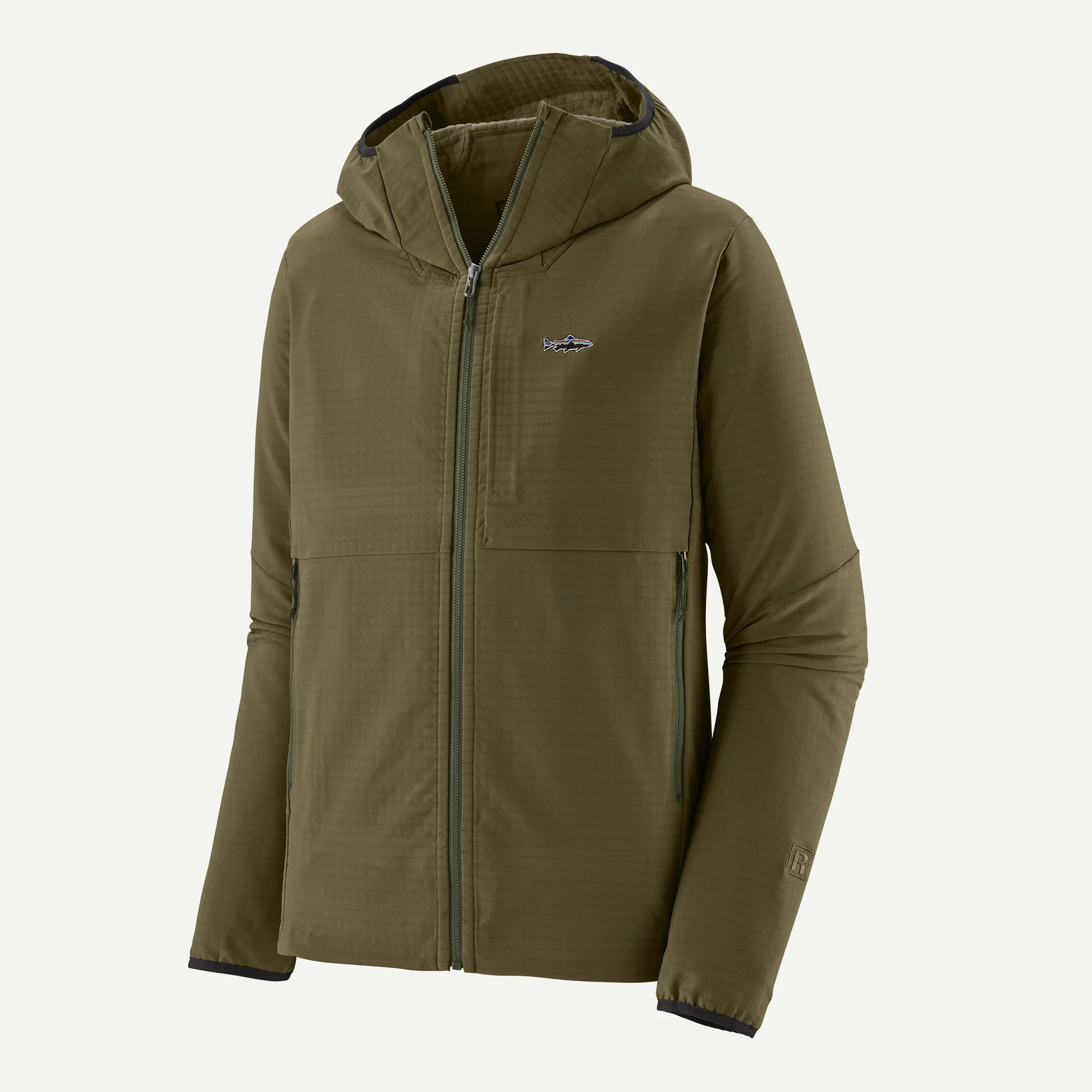 Patagonia R1 TechFace Fitz Roy Trout Hoody - Basin Green