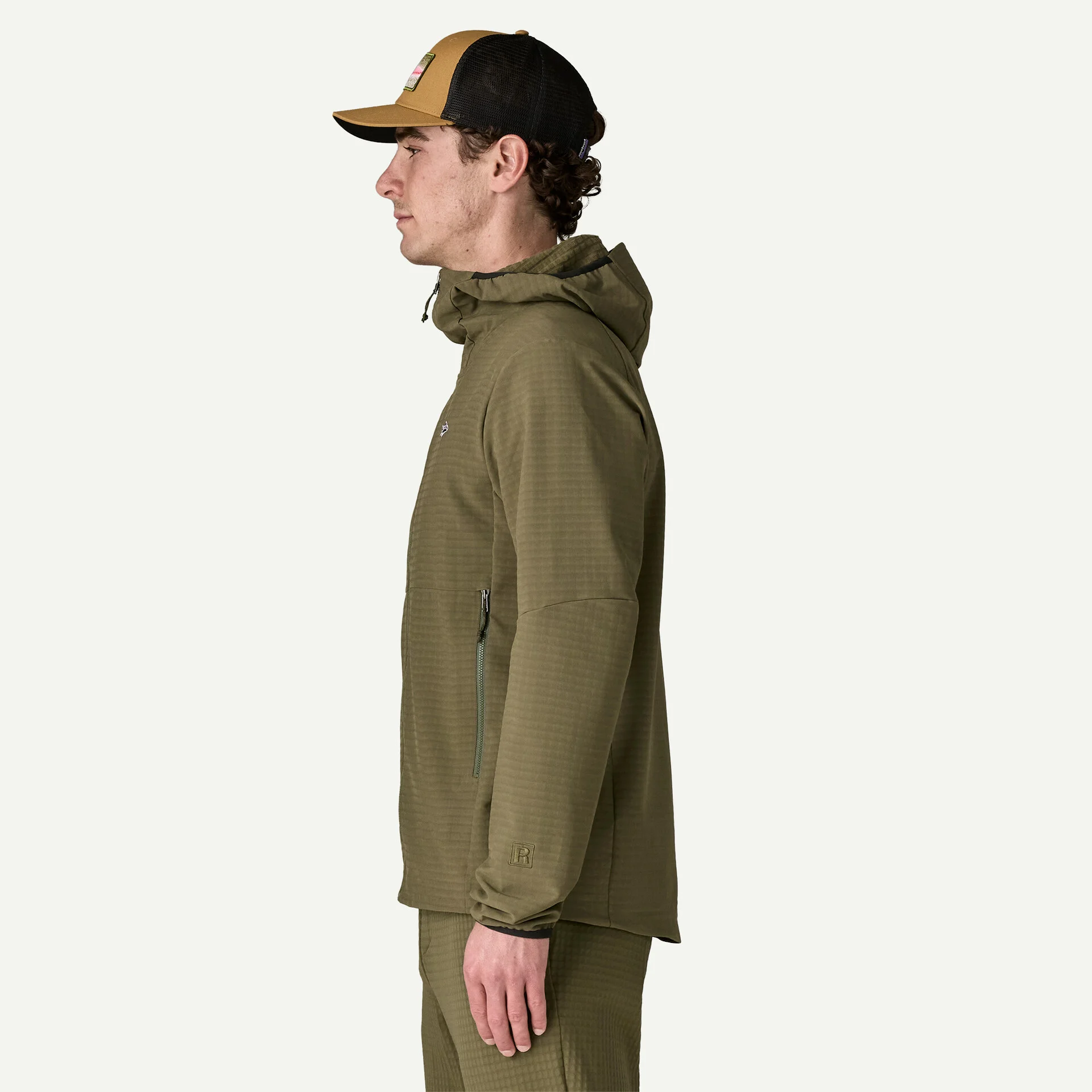 Patagonia R1 TechFace Fitz Roy Trout Hoody - Basin Green - 5