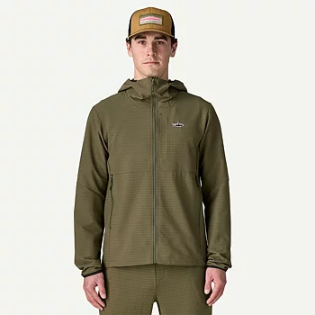Patagonia R1 TechFace Fitz Roy Trout Hoody - Basin Green