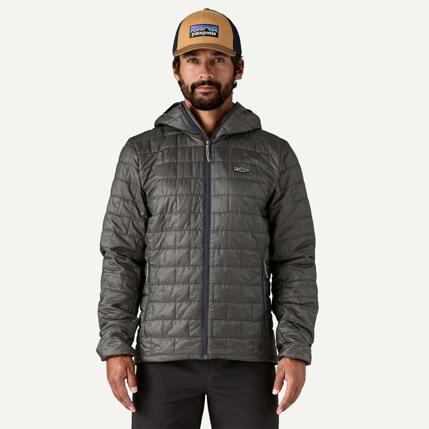 Patagonia  Nano Puff Fitz Roy Trout Hoody - Forge Grey - 3